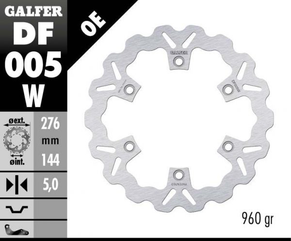 DISC WAVE FIXED 276x5mm